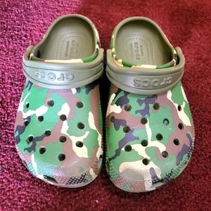 Camo colored Crocs